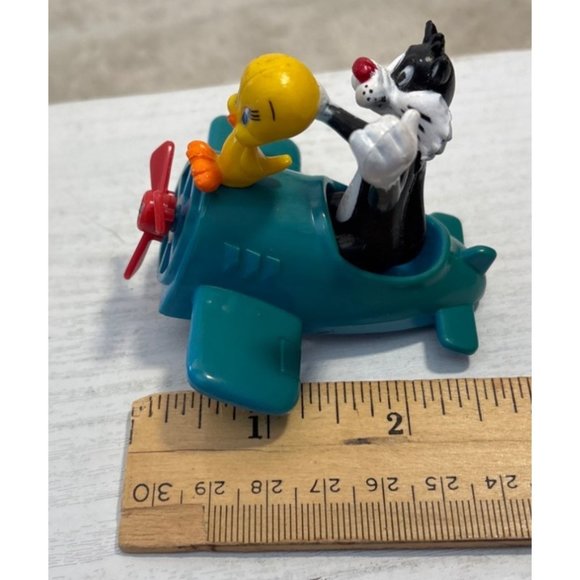 Mcdonald's Happy Meal 1989 Looney Tunes Tweety Bird & Sylvester Plane Figure - Picture 5 of 8